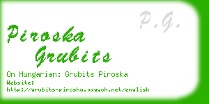 piroska grubits business card